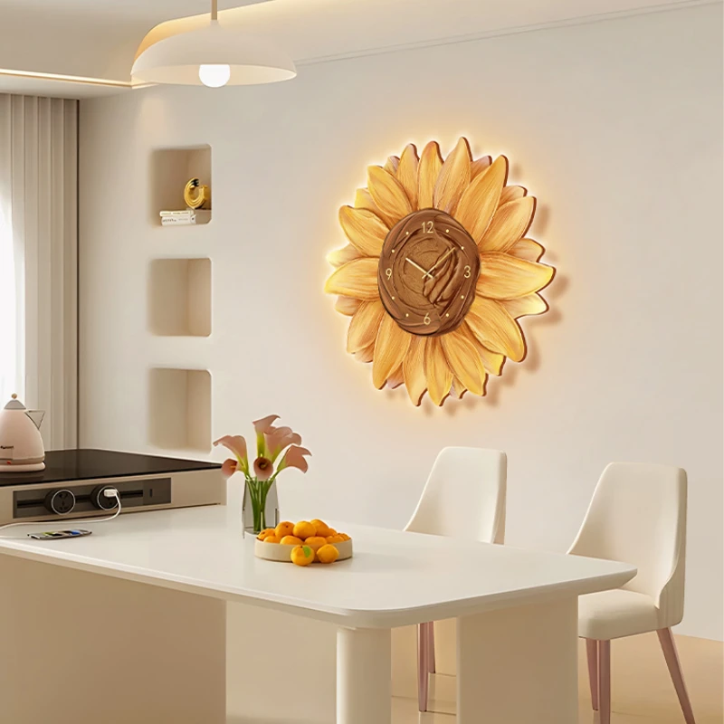 Sunflower Sunflower clock home fashion wall creative silent clock