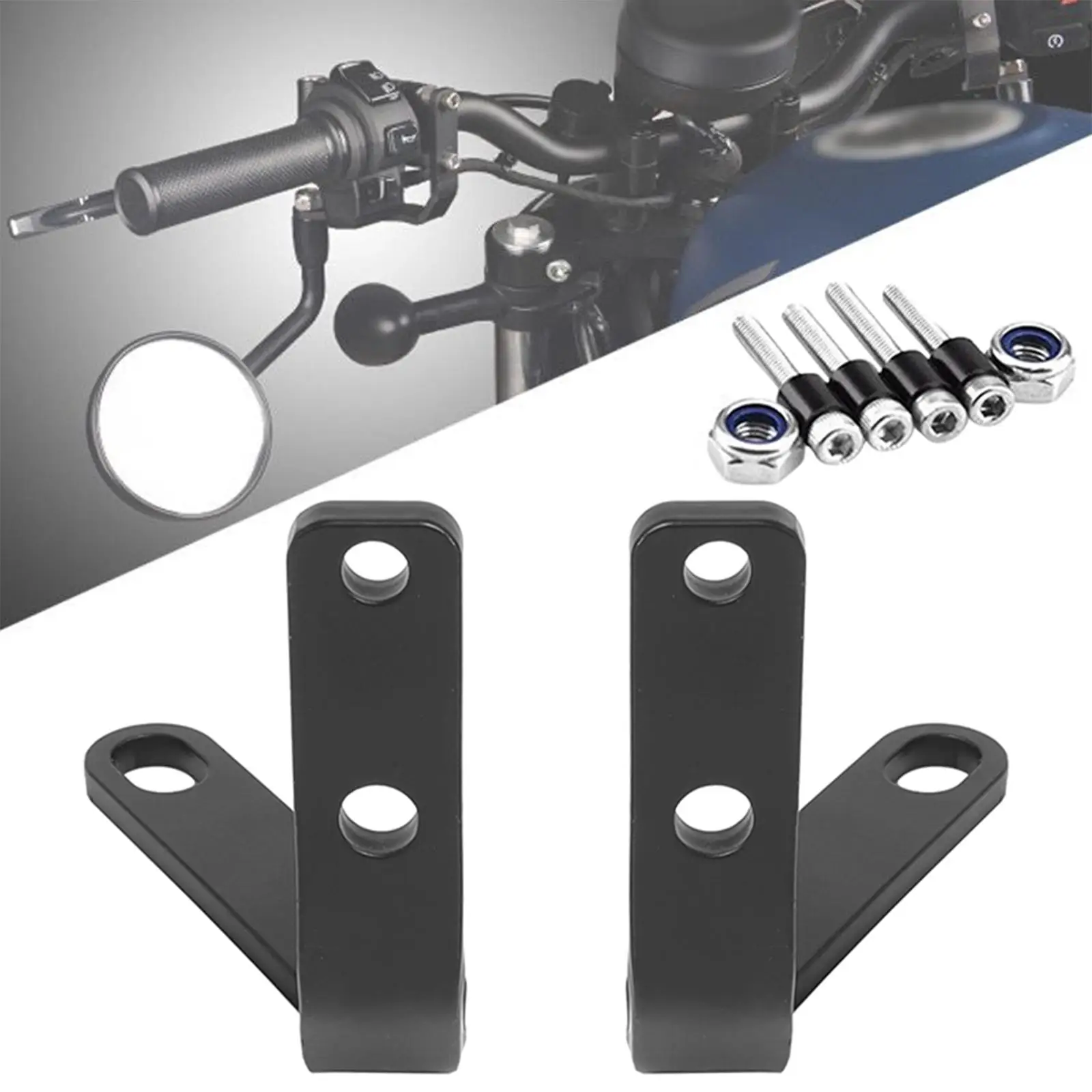 

Metal Handlebar Side Mirror Bracket Black Down Holder for Honda Rebel 500 300 CMX500 2019-2021 Motorbike Parts