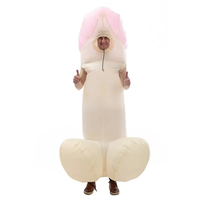 Funny Inflatable Penis Costumes Waterproof Dick Jumpsuit Bar Nightclub Props Clothes Hen Bachelorette Party Accessories