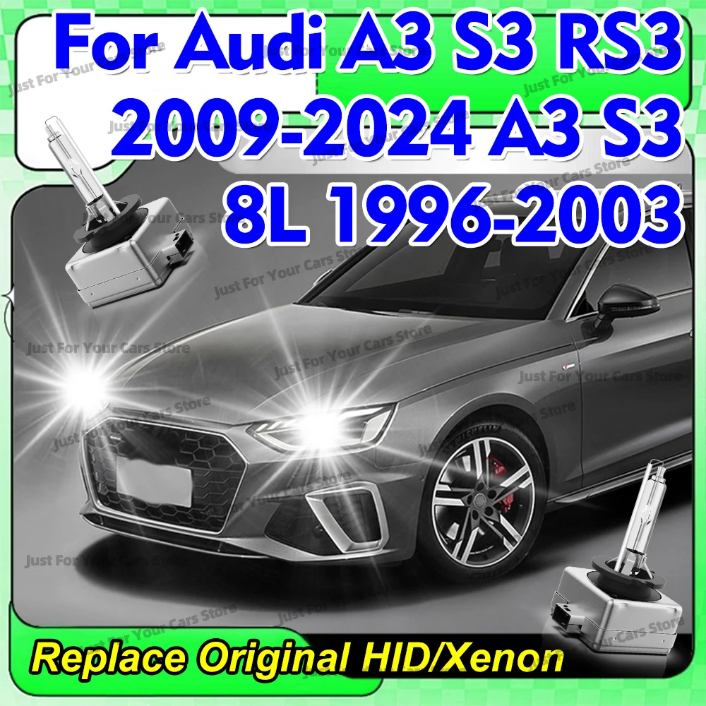

2x ксеноновые лампы HID D3S D3, быстрозаряжаемые, яркие, 6000K 8000K 10000K для Audi A3 S3 RS3 2009-2024, A3 S3 8L 1996-2003