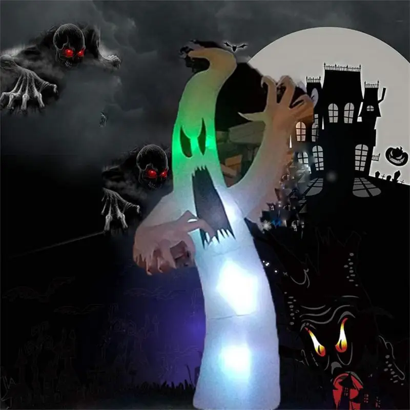 3.6 Meters Halloween Inflatable Scary Ghost With Automatically Color Changing LED Decoration Props For Home Garden Courtyard