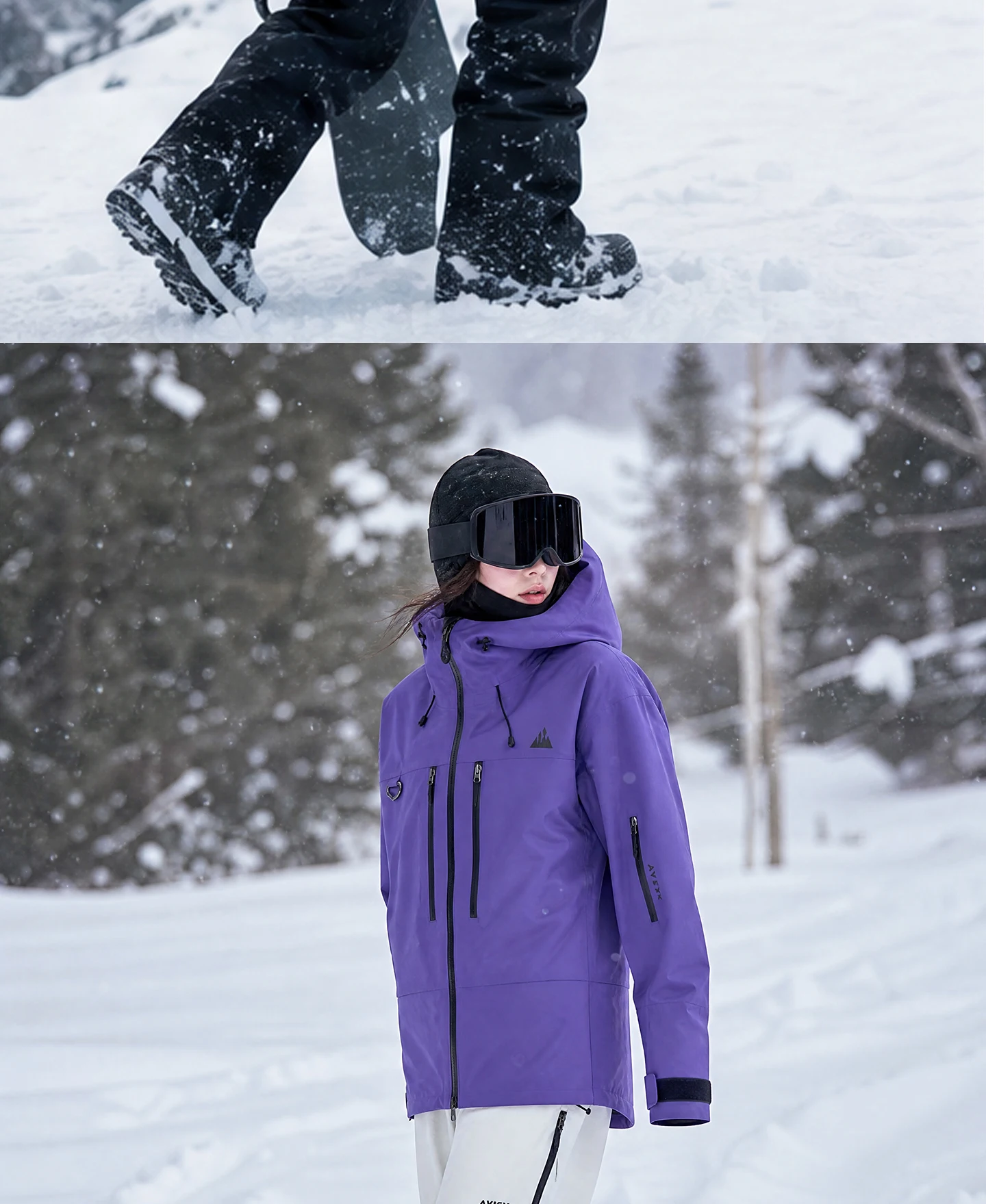 2026 APVCX Neuer Vollständig Verschweißter Unisex Oversized Ski- und Snowboardanzug Verschleißfest Warm Winddicht Wasserdicht Outdoor-Schneeausrüstung – Detail 12