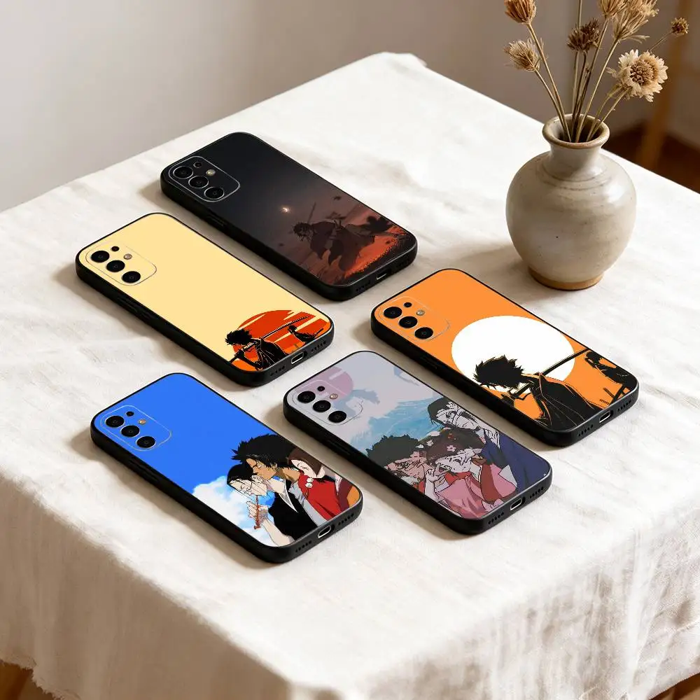 

S-Samurai Champloo Anime Phone Case Black Silicone Soft For Samsung S25,S24,S21,S22,S23,S30,Ultra,S20,Plus,Fe,Lite