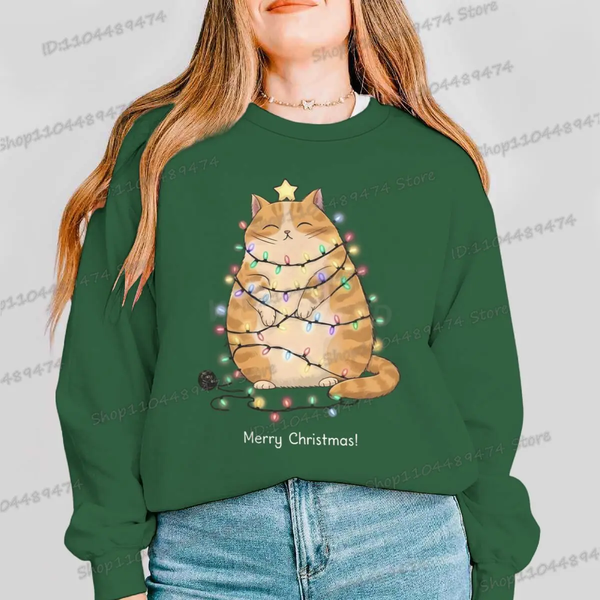 مضحك الزنجبيل القط عيد ميلاد سعيد بلوزات أزياء الرجال النساء الكرتون هوديس هدية عيد الميلاد طويلة الأكمام الصوف عيد الميلاد البلوز