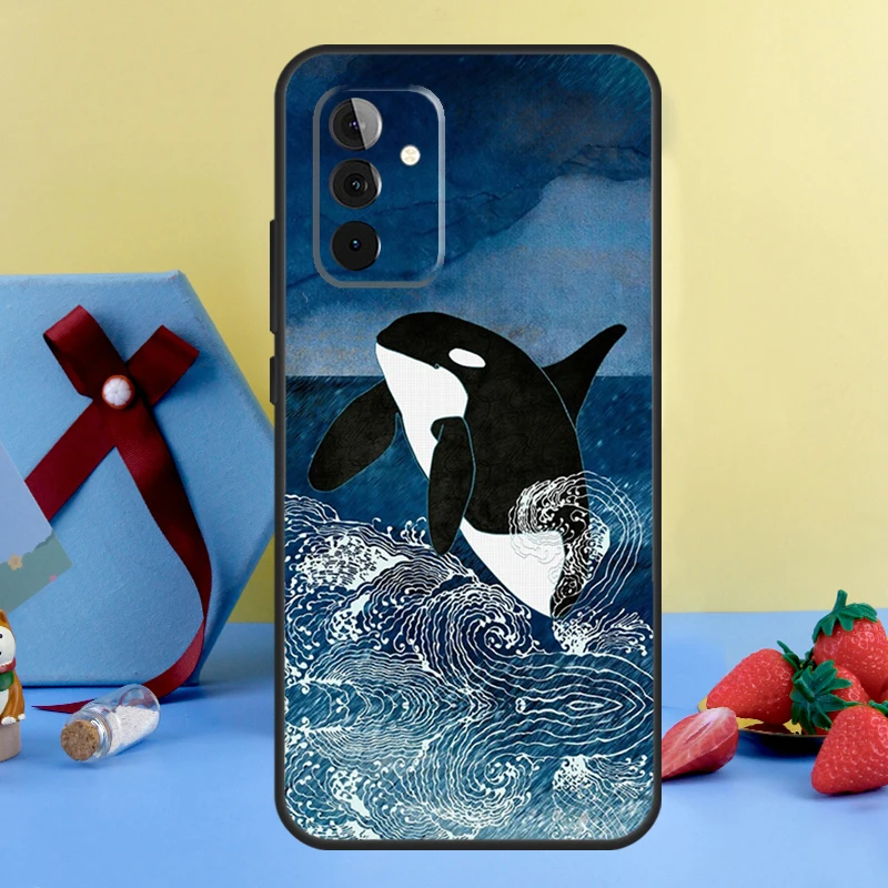 Killer Whale Orca Cover For Samsung Galaxy A53 A33 A23 A52 A32 A22 A12 A51 A71 A15 A25 A13 A14 A34 A54 Case