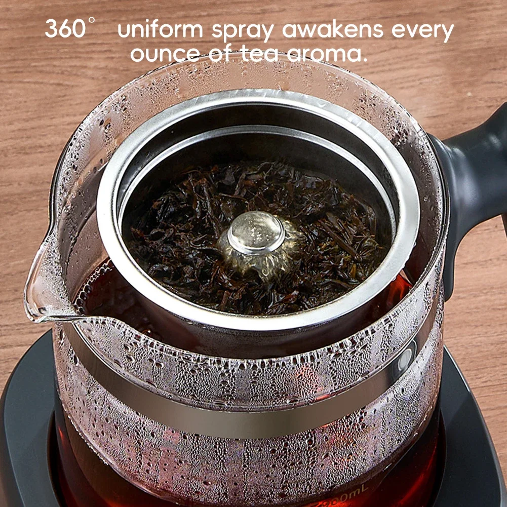 ماكينة صنع الشاي بالبخار أوتوماتيكية بالكامل، إبريق شاي كهربائي حديث، تحكم ذكي في درجة الحرارة، مجموعة تحضير الشاي المنزلية لسطح المكتب #5