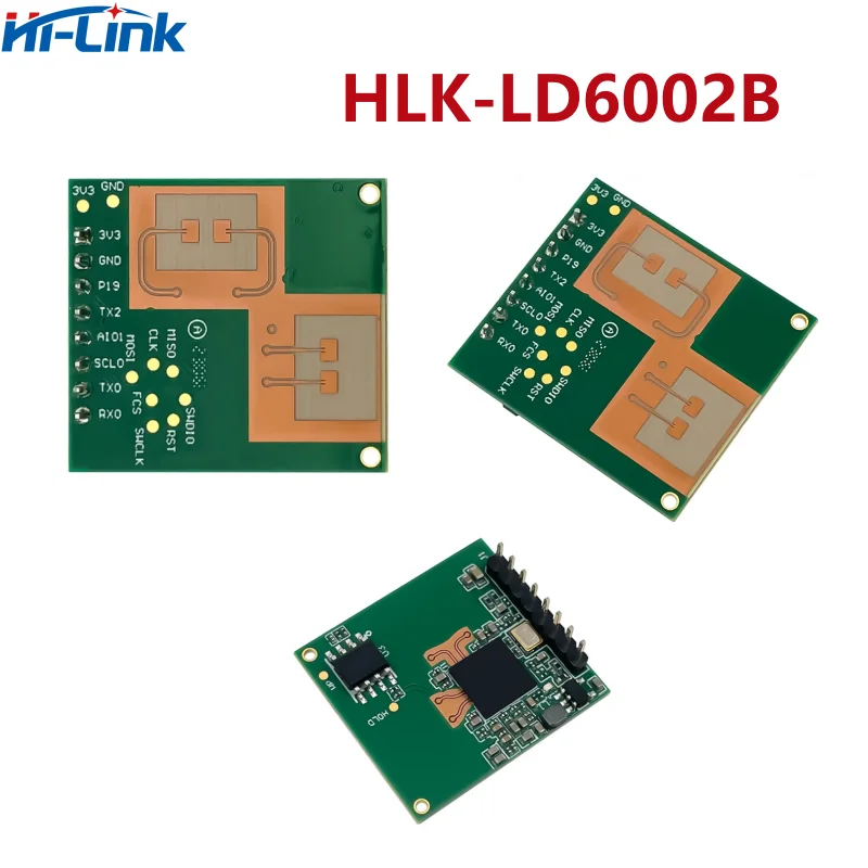 New 60GHz HLK-LD6002B FMCW millimeter wave radar module 3D human body sensing motion Status sensor GPIO and UART I/O TTL 3.3V