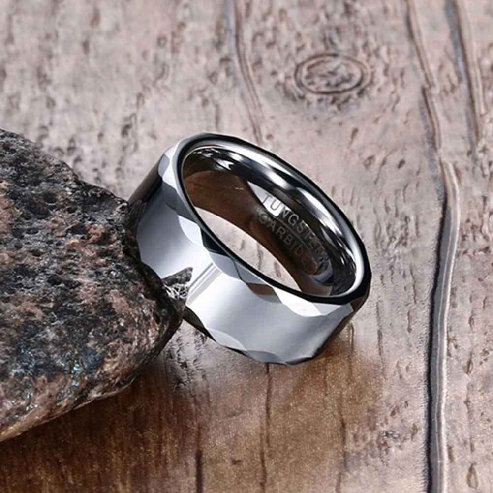 

1 Pcs Premium Tungsten Steel Men's Fashion Ring Smooth Surface Elegant Design