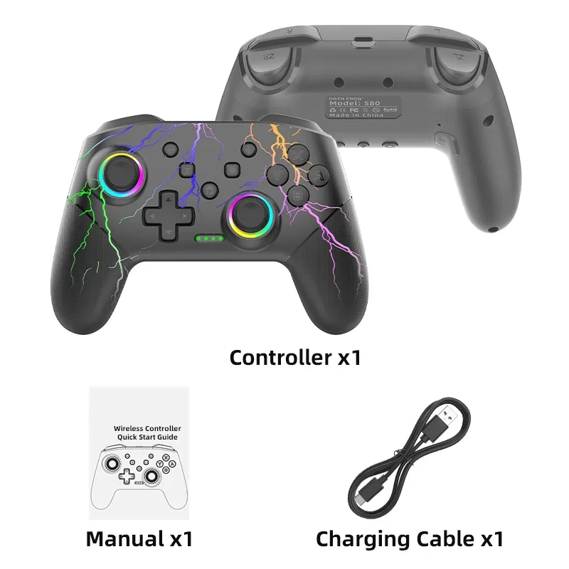 DATA FROG Draadloze gamecontroller voor Switch / OLED / Lite / Switch 2 Console Programmeerbare joystick-gamepad voor pc