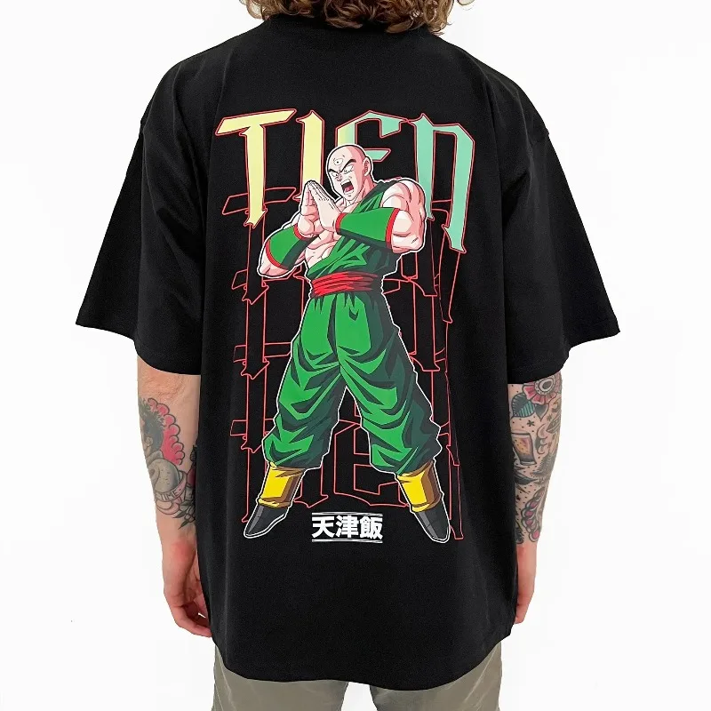 لعبة دراغون بول تي شيرت رجالي تيين شينهان اليابان أنيمي الصيف جديد بنين الأطفال قصيرة الأكمام الهيب هوب تنوعا الوالدين والطفل فستان #3