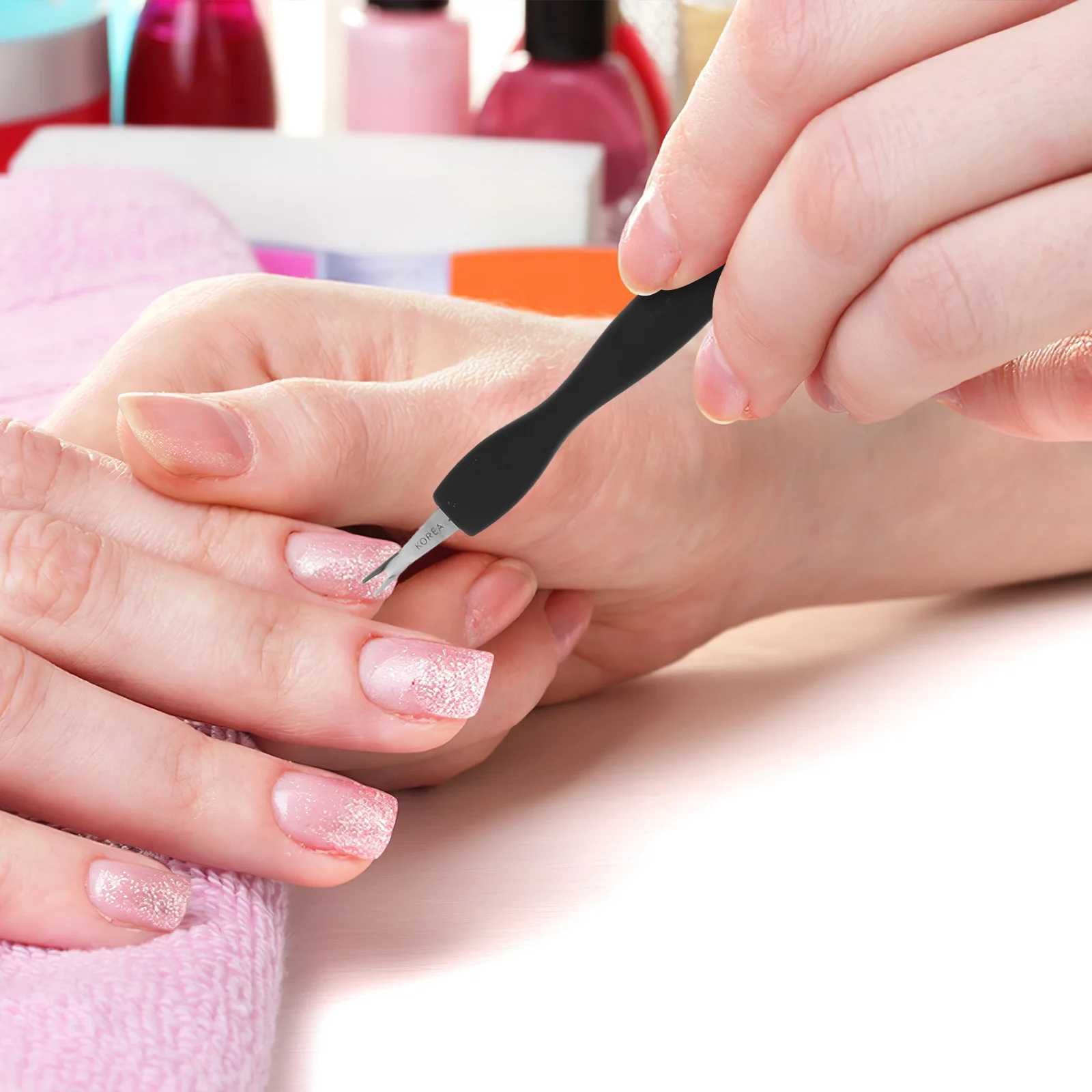 Ferramenta empurradora de pele morta, empurrador de cutícula para manicure, cuidados com a arte do prego, acessório profissional de suprimentos para salão de beleza, 6 peças