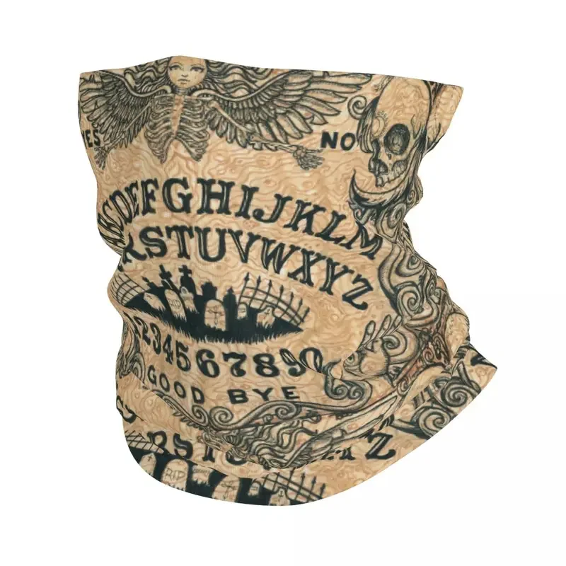 Halloween Witchcraft Ouija Board Winter Headband Neck Warmer Ski Cycling Tube Scarf Occult Skull Witch Face Bandana Gaiter