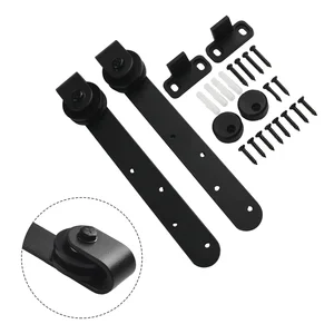 Mini Slide Barberry Hardware Kit, schwarze Schublade, T -verdrängter Kleiderbügel, Bodenführer, Möbelzubehör 8 Hauptverkaufskit -Schiebetür - №7