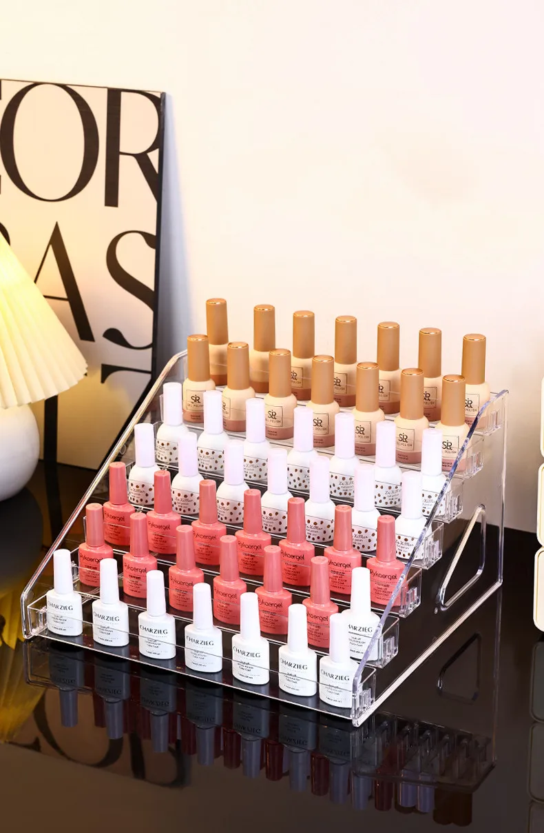 3/4/5/6/7-poziomowy akrylowy przezroczysty organizer na kosmetyki, stojak na lakier do paznokci, półka ekspozycyjna, stojak na biżuterię, narzędzia do organizacji