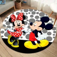 MINISO Disney 3D Minnie Mouse Pluto Round Area Mat Floor Living Room Bedroom Office Ideal Christmas Birthday Gift Bedroom Decor