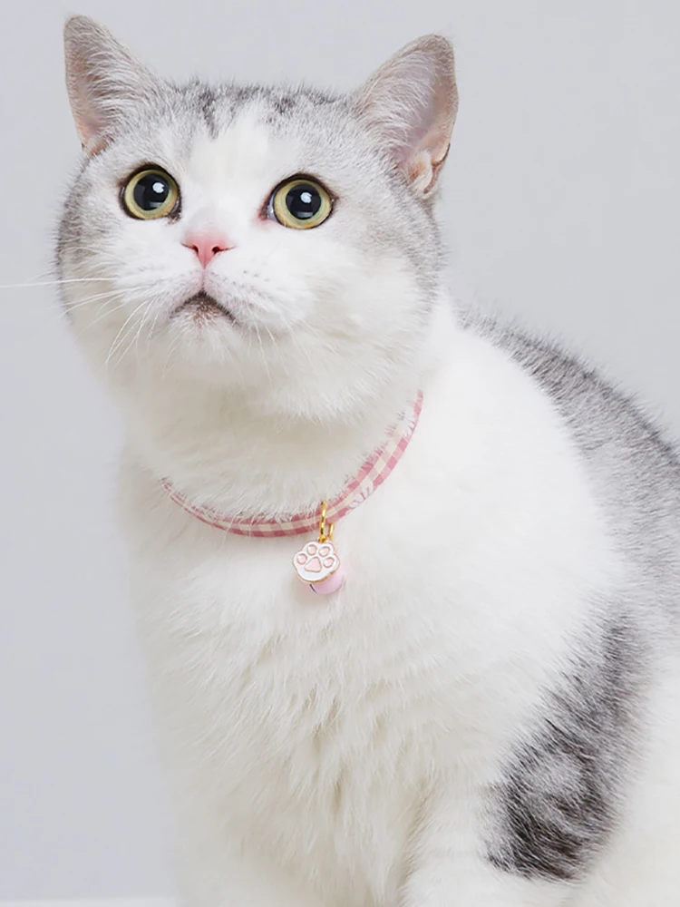 Obroża Candy Avocado Pendant Cat Plaid Cat Collars Bell Cartoon Necklace Regulowana obroża dla kota Mały pies Pet Cat Akcesoria — zdjęcie 2