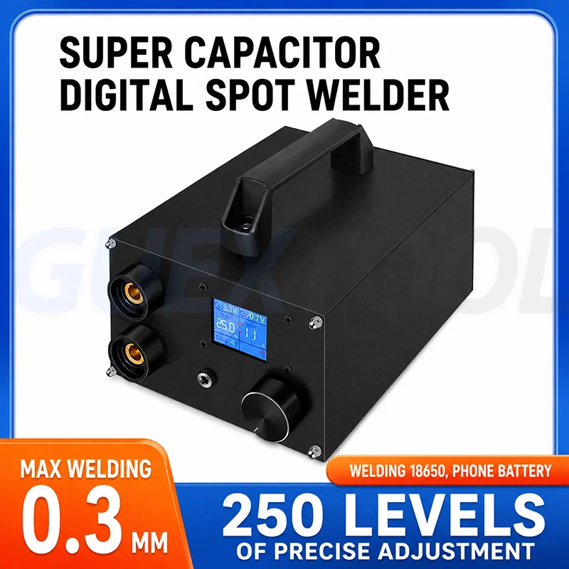 Digital Display Spot Welding Machine Portable Precision Spot Welder with Foot Pedal Adjustable Output Battery Welding Tool