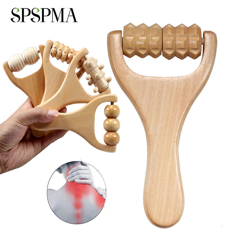 1Pcs Wooden Massage Roller,Instantly Self Massage Waist Thigh, Leg, Hands Full Body Roller Tool Massager DIY Maderotherapy