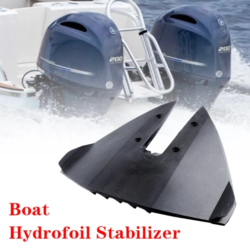 1 Set Marine Boat Hydrofoil Stabilizer For Outboards Stern Drives 30-300 HP Engine