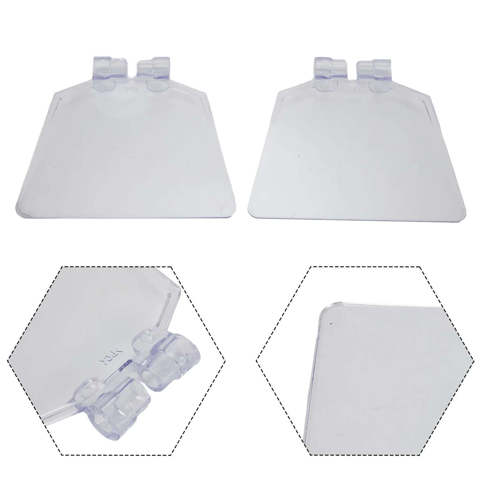 2pcs Guard Bench Grinder Eye Protection Safety Shields Transparent For Bench Type 125 Grinders ABS Dust-proof Shield Power Tool