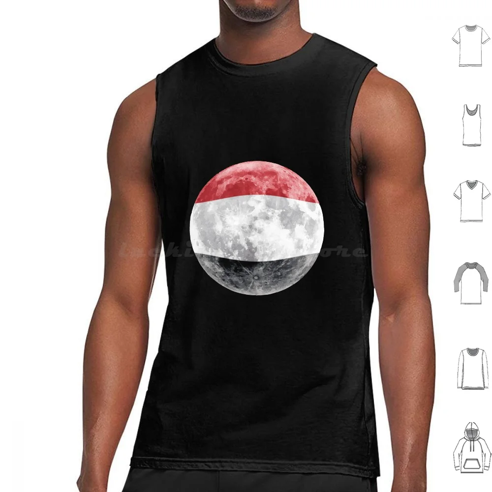 Yemen Yemeni Flag Moon-Gift For Yemeni From Yemen Tank Tops Print Cotton Yemeni Pride Yemen Flag Yemeni Flag Country