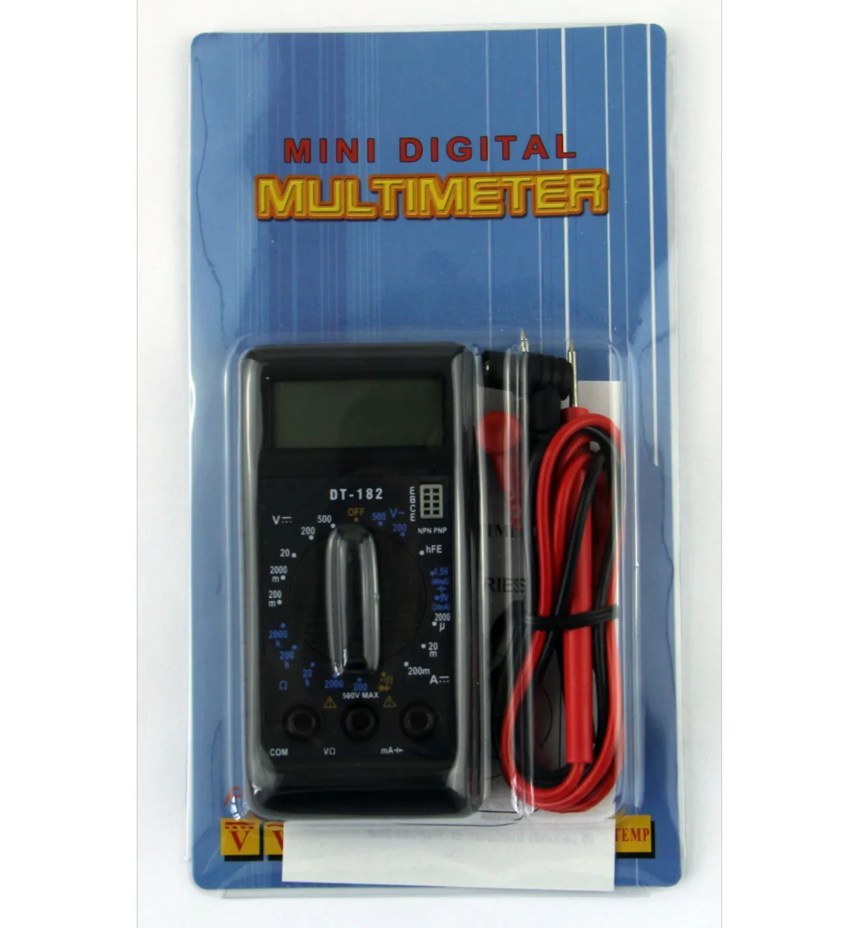 Imagem -03 - Multímetro Digital Handheld Dt182 Ultra Fino Mini Multímetro