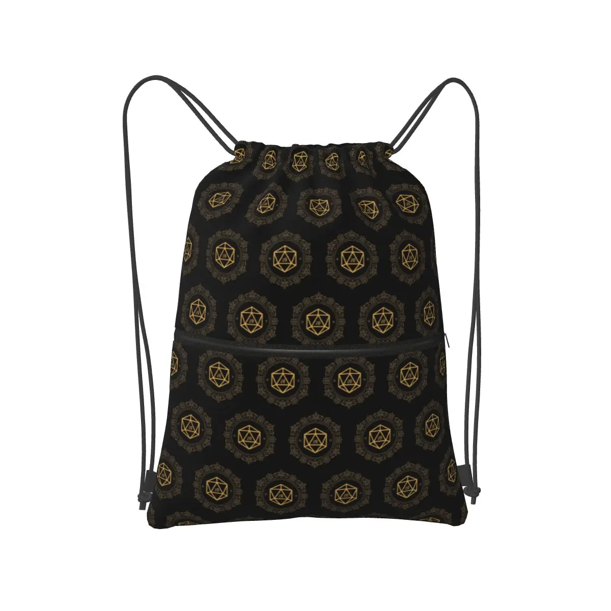 متعدد السطوح D20 النرد مشبك البرونزية منضدية آر بي جي حقائب الظهر المحمولة الرباط أكياس حقيبة التخزين أكياس الكتب للطلاب رجل امرأة