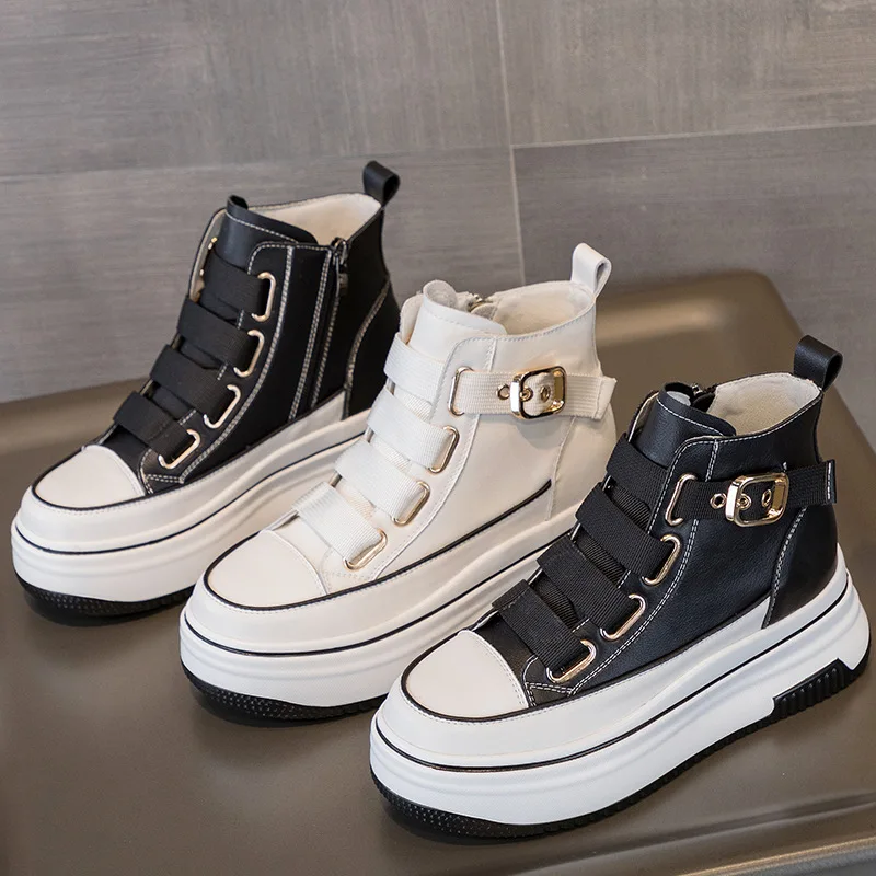 

New Spring and Autumn Fashion Short Boots, Mid-calf Thick-soled British-style Women's Boots, Korean-style Women's Boots，34-40