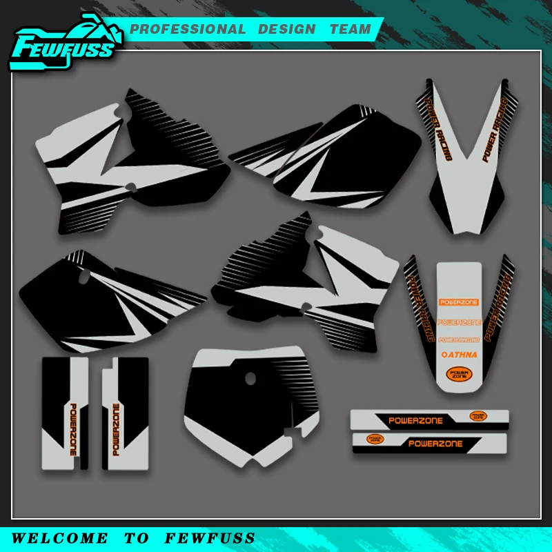 

Fewfuss полная графика наклейки мотоцикл фон индивидуальный номер для KTM SX50 SX 50 2002 2003 2004 2005 2006 2007 2008