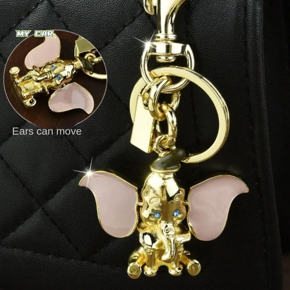 

Cute Animals Anti-lost Ears Movable Elephant Keychain Crafts Pendant Keys Accessory Mini Funny Car Key Chain Lovely Gift