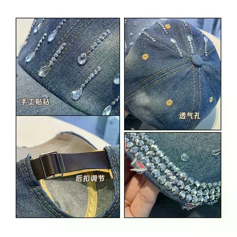 Cowboy Hat Straw - Boné de Beisebol de Jeans com