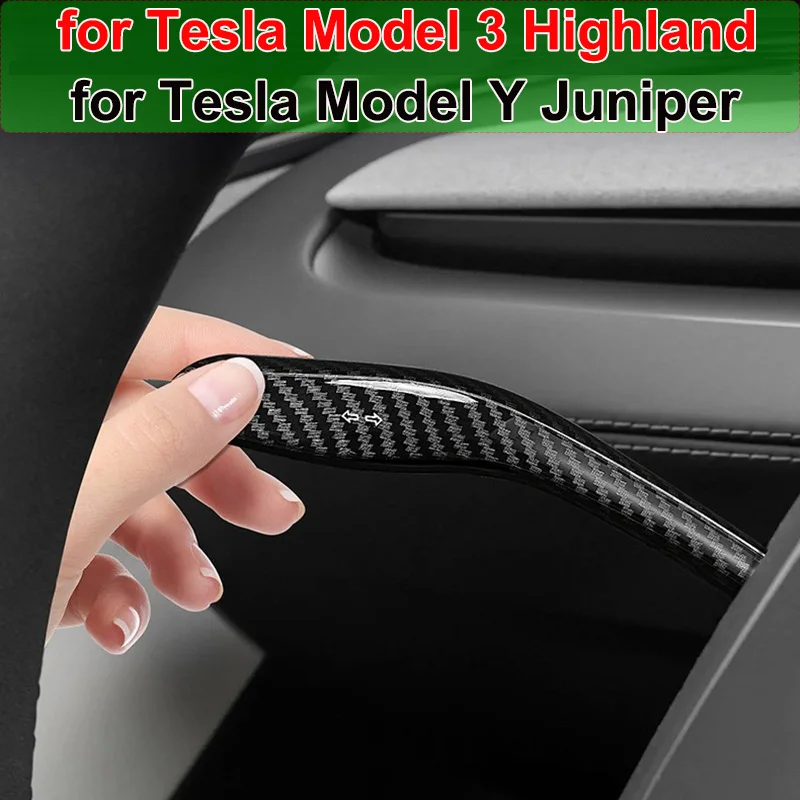 for Tesla Model Y 2025 Steering Wheel Gear Shift Cover Handle Protection Shifter Lever Paddle Shell Model 3 Highland Accessories