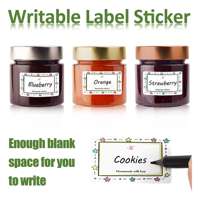 H7EA Chalkboard Labels Name Stickers for Books Files Box in Various Color Roll