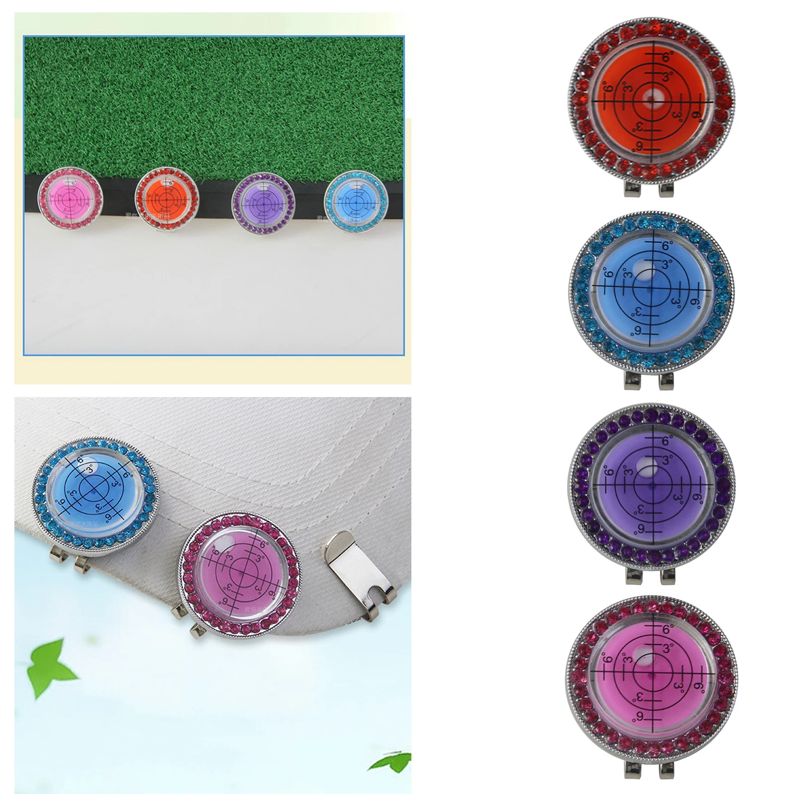 Men Women Golfer Gift Golf Ball Marker Reader Golf Accessory Tool Circular Bubble Level Golf Putting Aid