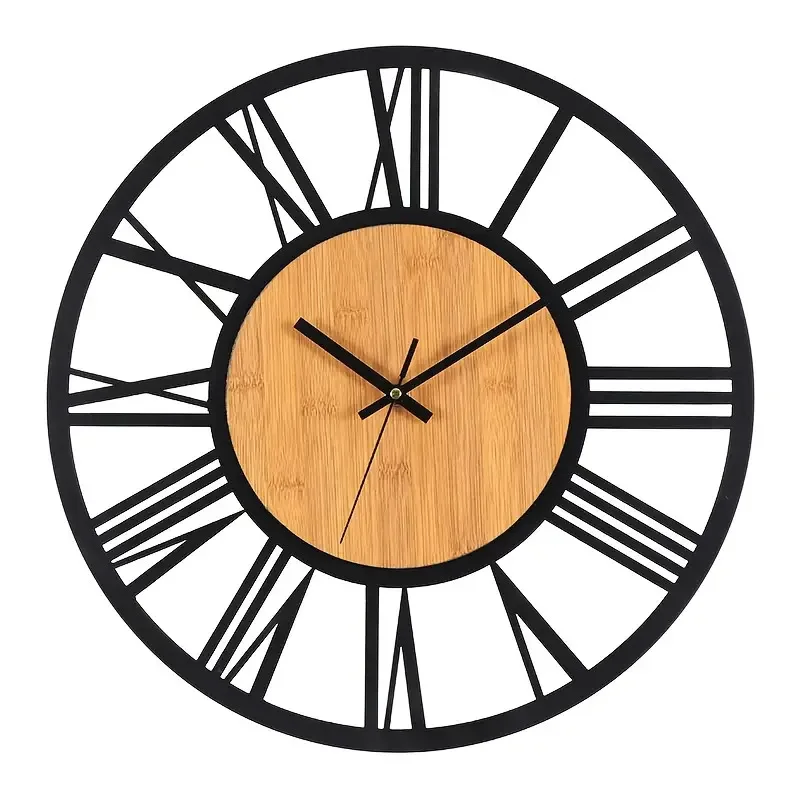 Simple Creative Silent Clock Art Quartz Wrought Iron Living Room Mute Wall Hanging Clock Watch Home Decoration Wholesale