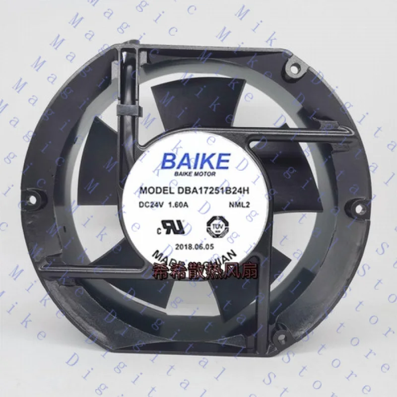 H  1 PCS FOR BAIKE Fan DBA17251B24H DC 24V 1.60A 172*150*51MM 2 WIRE Aluminum frame