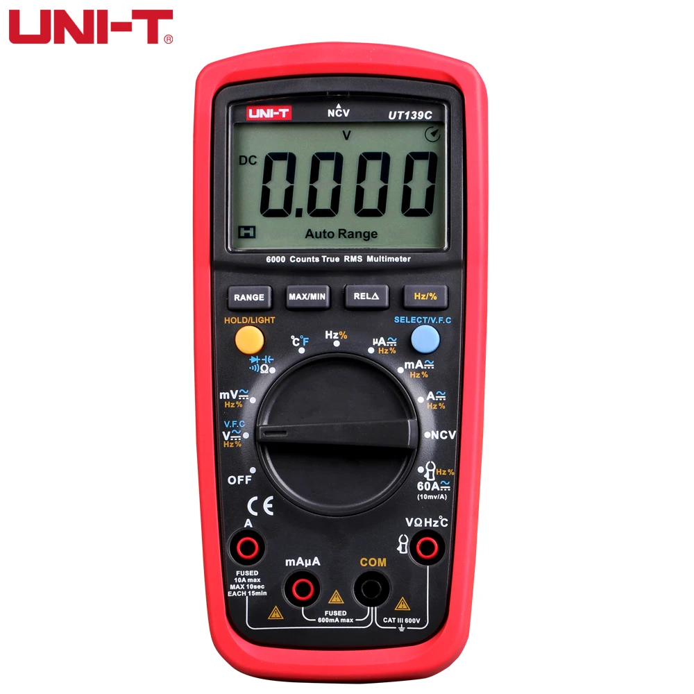 UNI-T UT139A UT139B UT139C True RMS Digital Multimeter Auto Range AC DC Voltmeter Ammeter Ohmmeter Capacitance Tester NCV