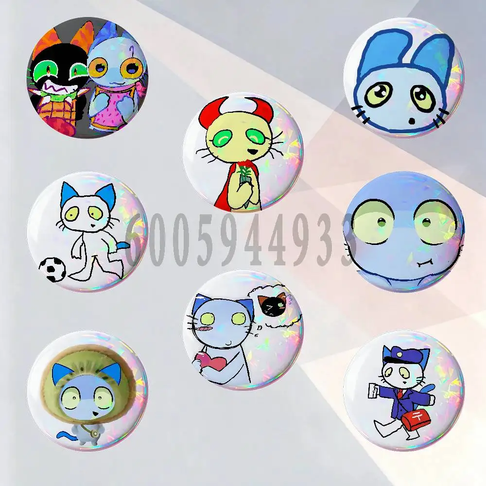 T-Teach the Cat Badges 25 32 44 58 75 mm Round Customizable Wholesale Fan goods Self-made fan freebies