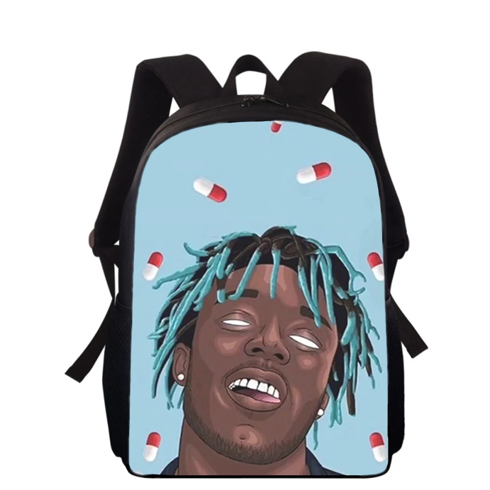 Mochila con estampado 3D de Lil Uzi Vert Rapper para niños, bolsas de escuela primaria para niños y niñas, mochila para estudiantes, bolsas para libros escolares, 15"