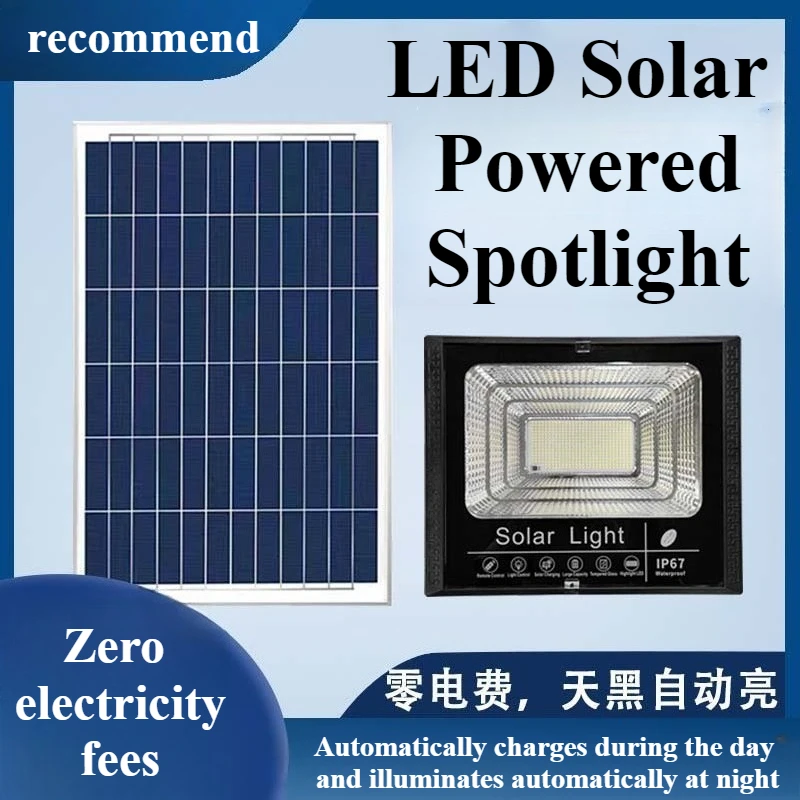 

Solar Flood Lights Reflector Spotlights 30w/50w/100w/200w/300w/500w with Remote Control for Garden Street