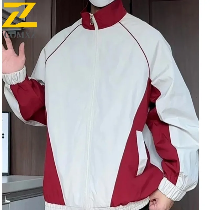 

COMXZ Factory Direct Stand Collar Jacket Unisex Spring Autumn Thin Single Layer Coat Windproof Waterproof Fashion Outdoor sports