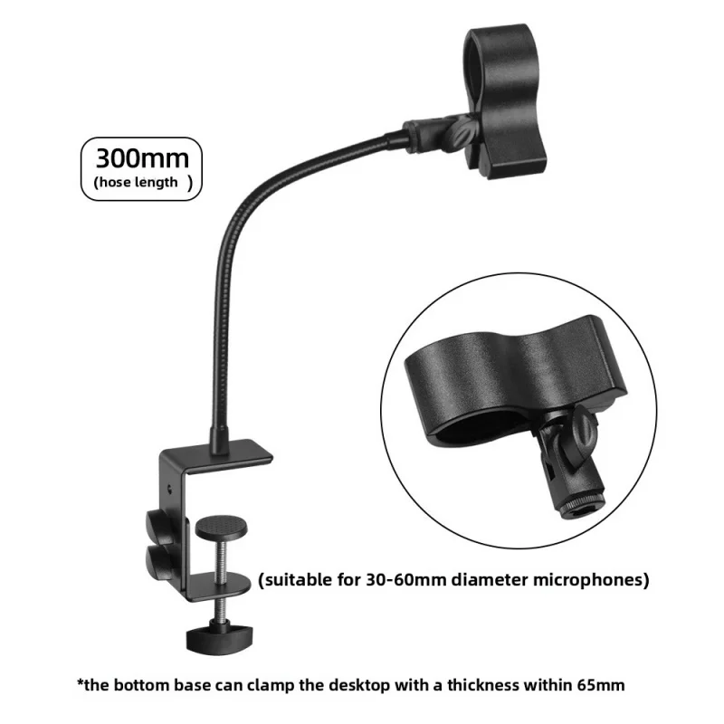 

Microphone Stand Universal Hose Condenser Mic Clip Phone Live Streaming Karaoke Tripod Desktop Multifunctional Accessories