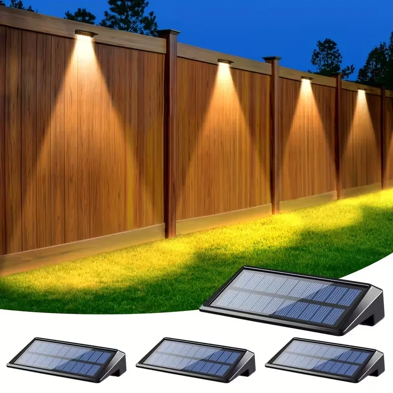 

2/3Led Solar Powered Landscape Lights Waterproof High Brightness Wall Mounted for Garden Pathway Deck Stairs Outdoor Lighting
