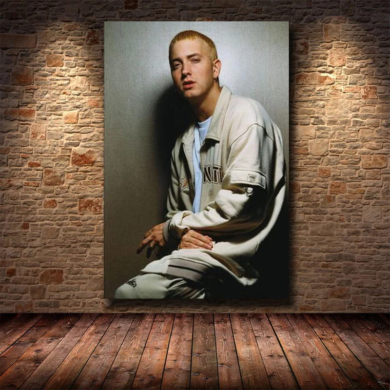 Canvas Painting Eminem Hip Hop Rap God Super Rapper Singer Music Star Posters And Prints Wall Art Picture Abstract Home Decor