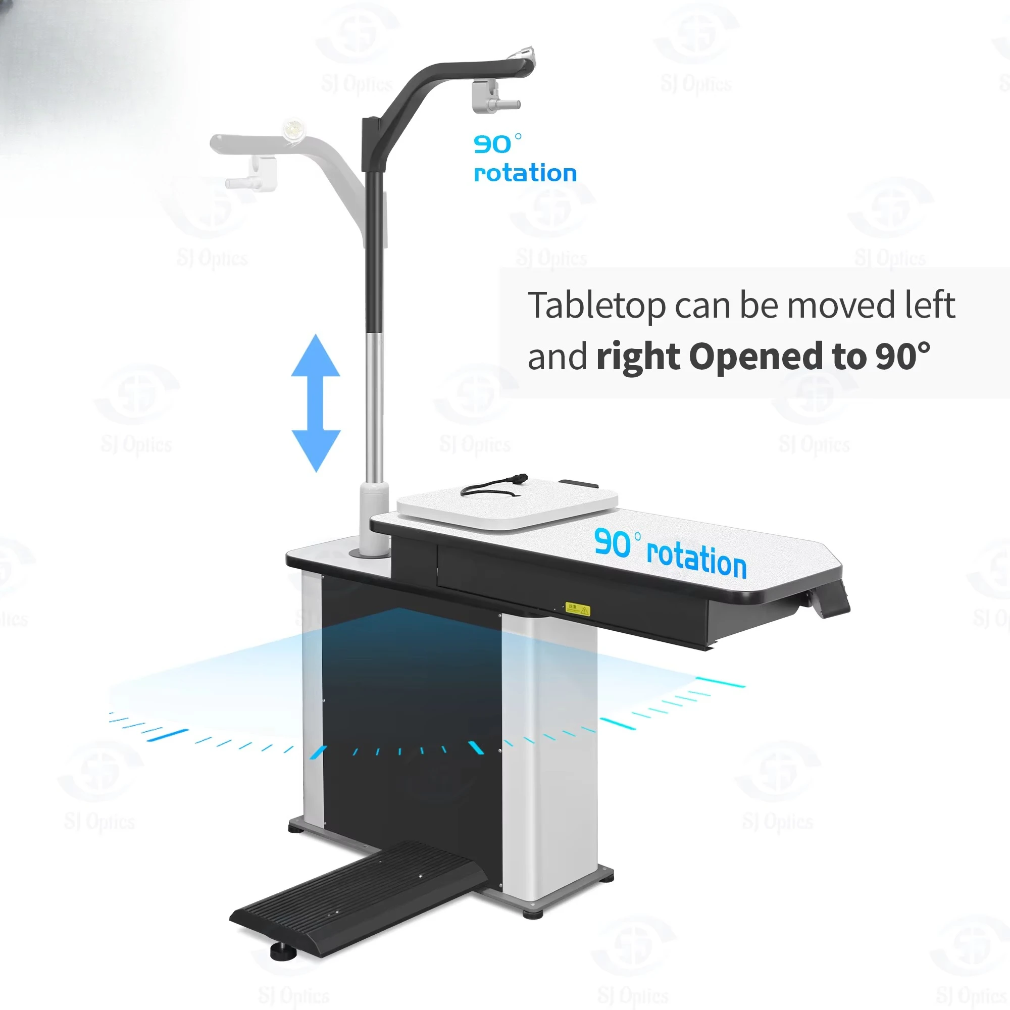 Eye Exam Refraction Chair Unit CS-530, Adjustable Height & Swivel by SJ Optics