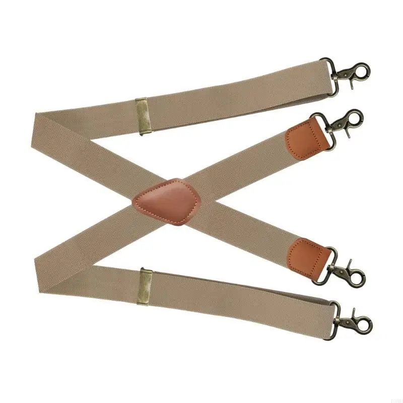 حمالات مرنة للرجال على شكل X مشبك للحصول على مظهر أنيق ونمط حزام قابل للتعديل مناسب لأي مناسبة أو ملابس F3MD