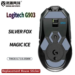 UnusualWaySports Mouse Skates Feet G903 Hero Cambered Surface PTFE Anti Collapse Magic Ice Silver Fox