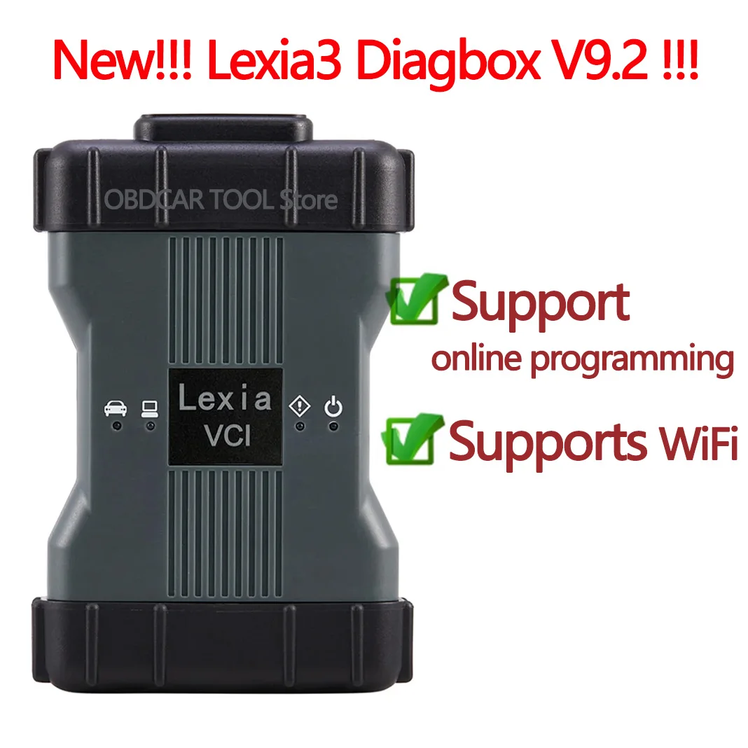 Диагностический инструмент Lexia VCI V9.2 WIFI для автомобилей Citroen и Peugeot, опционально с Diagbox V9.200, поддержка онлайн-кодирования, превосходит Lexia3 PP2000
