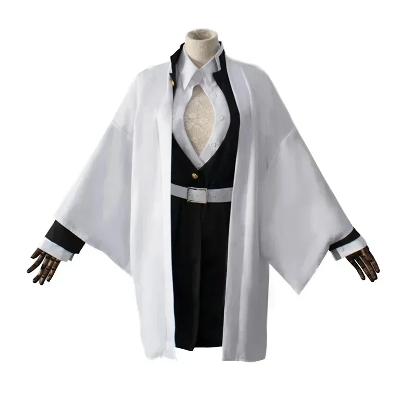 Adult Children Anime Kanroji Mitsuri Cosplay Costume Kimono Haori Dress Wig Clothes Halloween Costume for Adult Children view 2