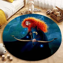 5 Sizes Disney Brave Merida Princess Printing Round Carpet Living Room Bedroom Table and Chair Sofa Decorative Carpet and Rug